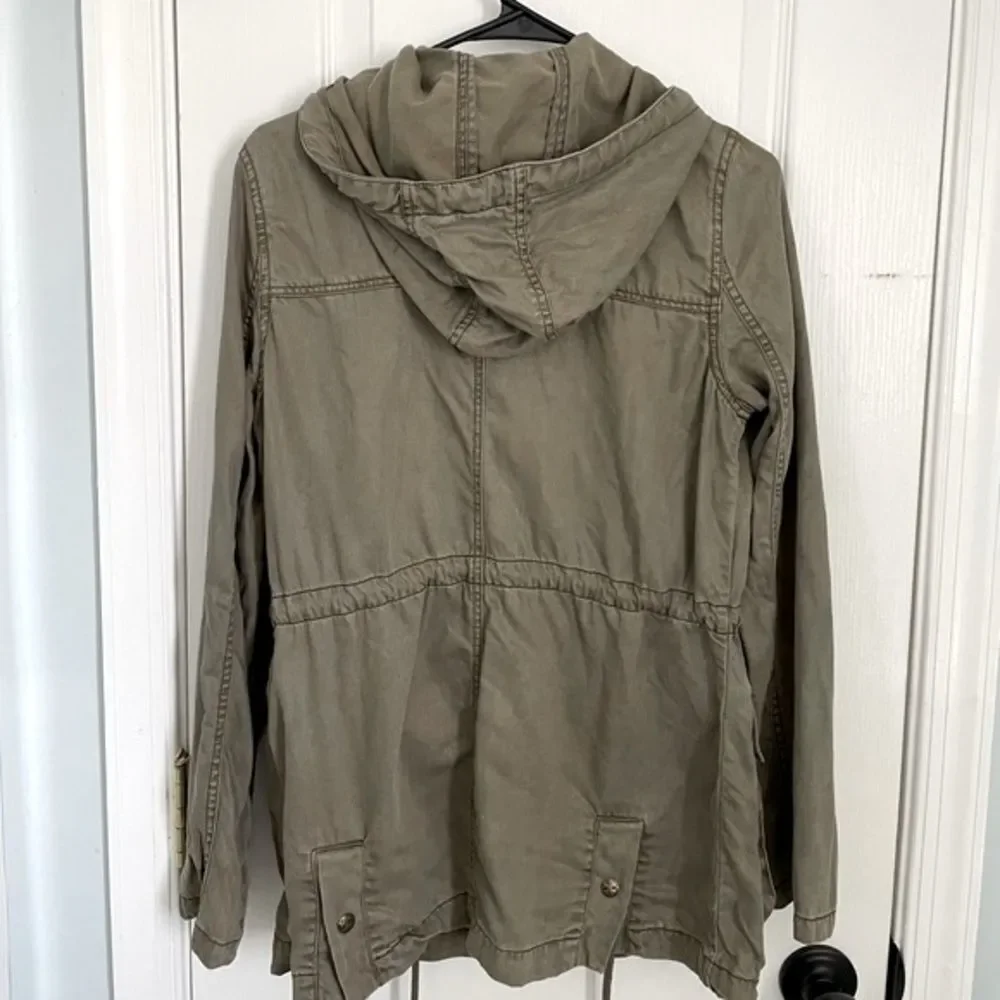 Max Jeans Drawstring Hooded Utility Jacket - Picture 3 of 11